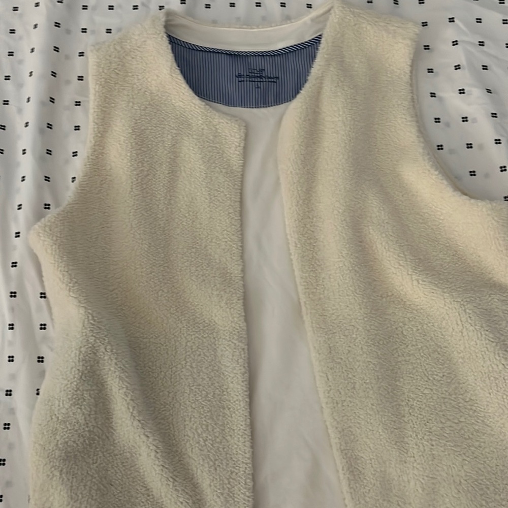 vineyard vines fuzzy fashion vest